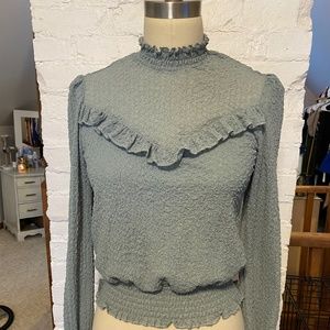 Eucalyptus green mock turtleneck - medium